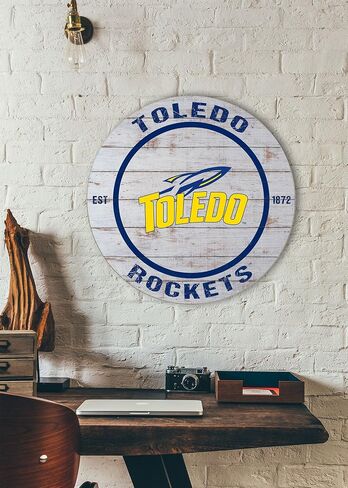 KH Sports Fan 20"x20" Toledo Rockets Classic Weathered Circle, Multi in Saudi Arabia