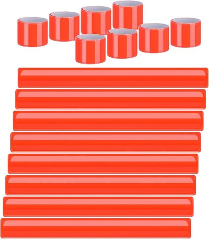 20 Pcs Reflector Snap Bands Fluorescent Slap Armbands High Visibility Slap Reflector Strips Safety Bands for Children Adults Boys and Girls When Cycling Running Hiking Jogging in Kuwait