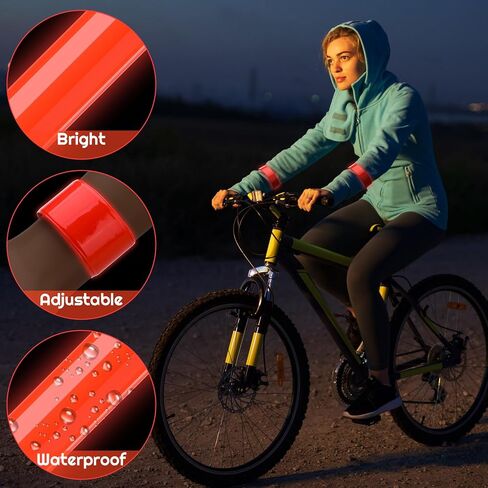 20 Pcs Reflector Snap Bands Fluorescent Slap Armbands High Visibility Slap Reflector Strips Safety Bands for Children Adults Boys and Girls When Cycling Running Hiking Jogging in Kuwait