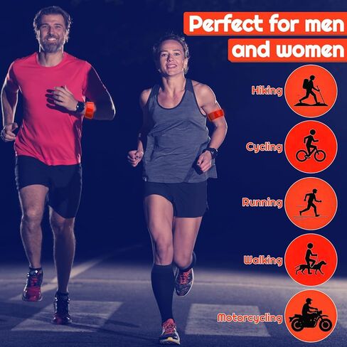 20 Pcs Reflector Snap Bands Fluorescent Slap Armbands High Visibility Slap Reflector Strips Safety Bands for Children Adults Boys and Girls When Cycling Running Hiking Jogging in Kuwait