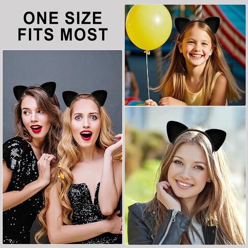 2 Pack Cat Ears Headband, Soft Furry Cat Ear for Women Boys & Girls, Cosplay Party Role Play Cats Costume Accessory in Saudi Arabia