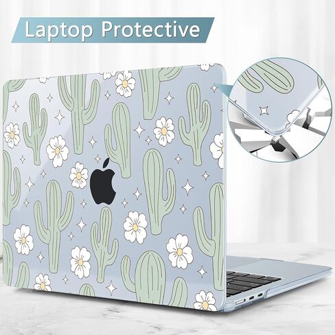 May Chen Compatible with M3 MacBook Air 13.6 inch Case A3113 A2681 M2 Chip 2022 2023 2024 Release, Plastic Hard Shell Case with Screen Protector & Keyboard Cover, Sakura Pink Glitter Bow in Kuwait