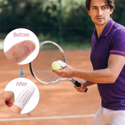 Gel Finger Cots with Air Holes, 20 Pcs Nail Biting Prevention Finger Gloves, Finger Protectors, Finger Covers for Relief Hand Eczema, Healing for Wounds, Trigger Finger, Finger Cracking, Finger in Kuwait