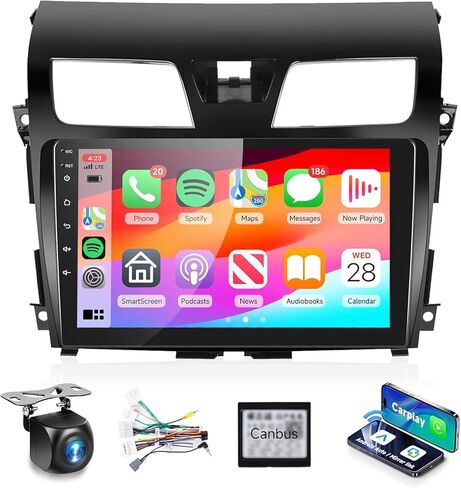 8Core 4G 64G CAR Stereo ل NISSAN Altima 2013-2018 مع CARPLAY اللاسلكي Android Auto 10.1inch 1280x720p الشاشة اللمس 5.0 Bluetooth DSP 46EQ 59UIS FM/RDS GPS WIFI WIFI IP67 HD HD CAMERAME in Kuwait