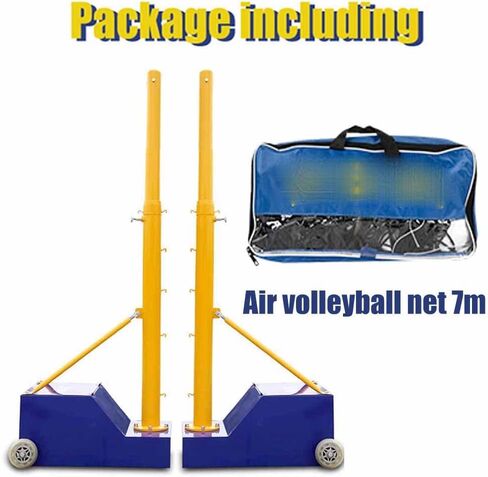 3 in 1 Volleyball Poles with Net, Volleyball/Badminton/Tennis Net Stand, Outdoor Volleyball Rack with Wheels, Style 7-3.5 in Saudi Arabia