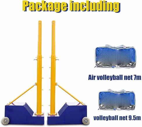 3 in 1 Volleyball Poles with Net, Volleyball/Badminton/Tennis Net Stand, Outdoor Volleyball Rack with Wheels, Style 7-3.5 in Saudi Arabia