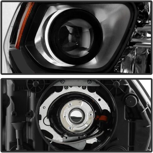 KEEKPO - For 2014-2017 Dodge Durango Black Housing Halogen w/o LED DRL Projector Headlights Headliamps Pair Left+Right in Saudi Arabia