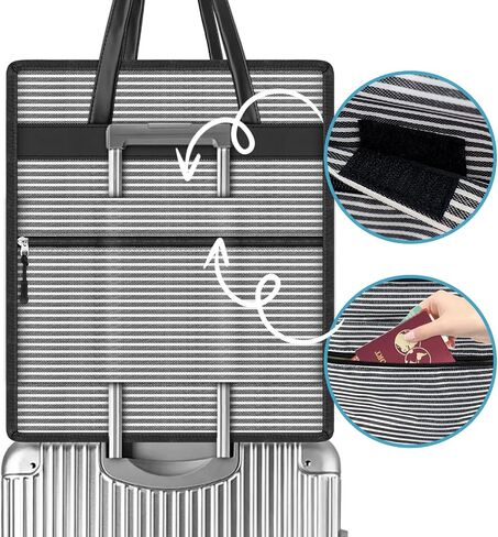 SelfTek Shoe Bag for Travel with Handle, Waterproof Large-Capacity Family Travel Shoe Bag Organizer, Shoe Travel Bags for Packing, Suitable for Luggage Handle (Black) in Kuwait