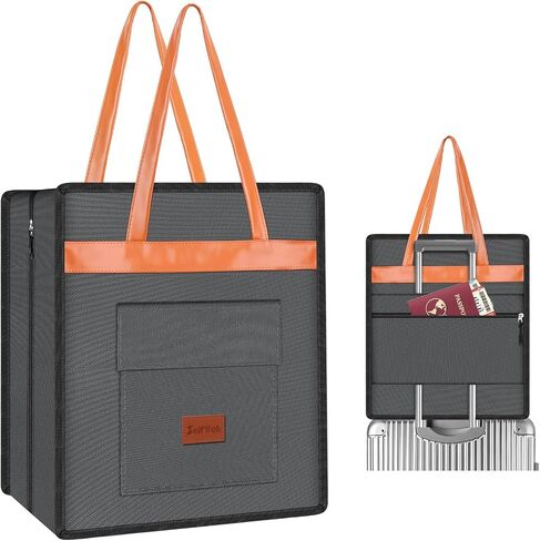 SelfTek Shoe Bag for Travel with Handle, Waterproof Large-Capacity Family Travel Shoe Bag Organizer, Shoe Travel Bags for Packing, Suitable for Luggage Handle (Black) in Kuwait