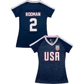 قميص كرة القدم الأمريكي للفتيات من Trinity Rodman - مقاسات الشباب USWNT - الاسم والرقم - ملابس المعجبين الرسمية in Kuwait