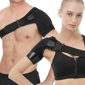 Shoulder Brace for Men and Women for Torn Rotator Cuff,Arm Sling Shoulder Immobilizer,Shoulders Compression Sleeve and Support For Pain Relief,Adjustable,Suitable for Both Left and Right Arms (1, Black) in Saudi Arabia