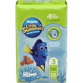 Huggies السباحين الصغار حفاضات للسباحة ، X-Small (7lb-18lb.) ، 12-Count in Saudi Arabia