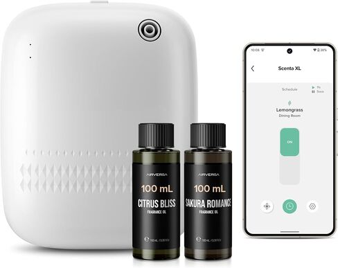Smart Scent Air Machine with 400mL Capacity Up to 2000 sq.ft. Waterless Essential Oil Diffuser for Home and Commercial Use, Aromatherapy Scent Diffuser for Large Rooms, ANW-Black in Saudi Arabia