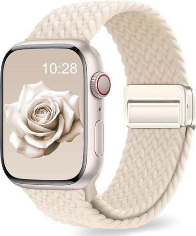 Braided Stretchy Loop Compatible with Apple Watch Band for Women Men 38mm 40mm 41mm 42mm 44mm 45mm 49mm - Sport Nylon Elastic Strap for iWatch Series Ultra SE 10 9 8 7 6 5 4 3 2 1 in Kuwait