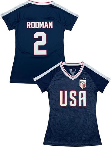 Trinity Rodman Girls’ USA Soccer Shirt – USWNT Youth Sizes – Name & Number – Official Fan Apparel in Saudi Arabia