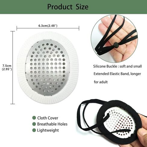 Aluminum Eye Shield for Adults, Medical Eye Patch with Extended Elastic Strap and White Cloth Covering in Kuwait