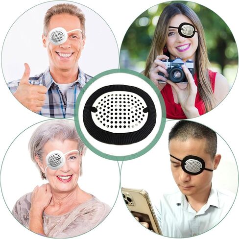 Aluminum Eye Shield for Adults, Medical Eye Patch with Extended Elastic Strap and White Cloth Covering in Kuwait