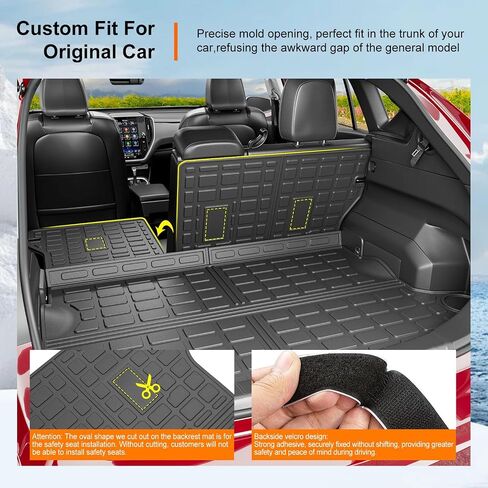 Powoq Cargo Mat متوافق مع 2024 2025 Subaru Crosstrek Impreza Trunk Mat Backrest Cargo Liner TPE presential presential for 2024 2025 Subaru Crosstrek Accessories in Kuwait