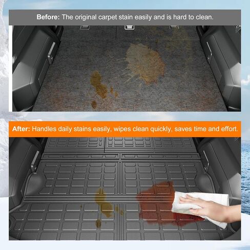 Powoq Cargo Mat متوافق مع 2024 2025 Subaru Crosstrek Impreza Trunk Mat Backrest Cargo Liner TPE presential presential for 2024 2025 Subaru Crosstrek Accessories in Kuwait