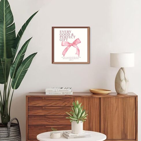 LARTSFRO Coquette Pink Bow Wall Art Decor Posters, Pink Bow Room Bedroom Bathroom Wall Art Decor Aesthetic for Teen Girls Gifts, Inspirational Bible Verses Bow Wall Decor, 10x8 Inch Set of 4 Bow Pictures (UNFRAMED) in Kuwait