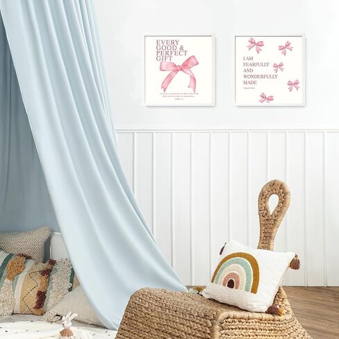 LARTSFRO Coquette Pink Bow Wall Art Decor Posters, Pink Bow Room Bedroom Bathroom Wall Art Decor Aesthetic for Teen Girls Gifts, Inspirational Bible Verses Bow Wall Decor, 10x8 Inch Set of 4 Bow Pictures (UNFRAMED) in Kuwait