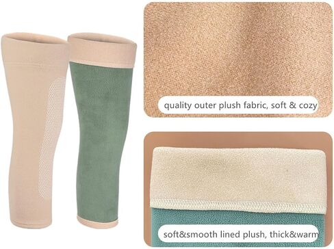 Winter Thick Thermal Knee Braces Leg Warmers Knee Warmer Support Men Women Breathable Knee Pads Leg Sleeves in Saudi Arabia