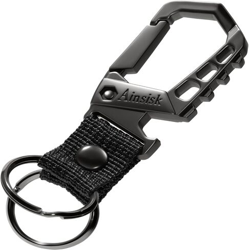 سلسلة مفاتيح المفاتيح الثقيلة ، وتفتيت الزجاجة ، سلاسل مفاتيح السيارة ، ومقطع Carabiner المعدني متعدد الاستخدامات ، و 2 حلقات مفتاحية in Saudi Arabia