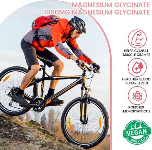 Magnesium Gummies 1000mg -Magnesium Glycinate Supplement and Magnesium L-Threonate Gummy,Sugar Free Magnesium Potassium Supplement for Calm Mood, Muscle, Bone & Sleep Support 90 Raspberry Gummies in Saudi Arabia