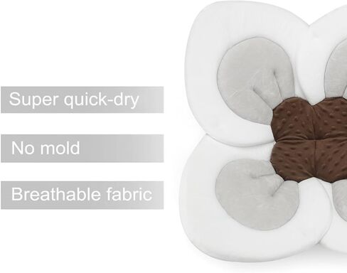 PandaEar Baby Bath Pad for Infant Newborn | Soft Flower Petals for Sink Bathtub Essentials Shower Gift -Pink in Saudi Arabia
