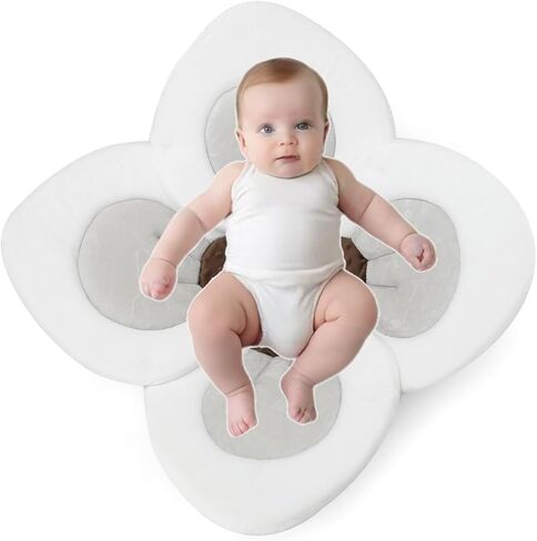 PandaEar Baby Bath Pad for Infant Newborn | Soft Flower Petals for Sink Bathtub Essentials Shower Gift -Pink in Saudi Arabia