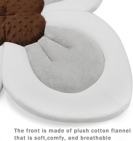 PandaEar Baby Bath Pad for Infant Newborn | Soft Flower Petals for Sink Bathtub Essentials Shower Gift -Pink in Saudi Arabia