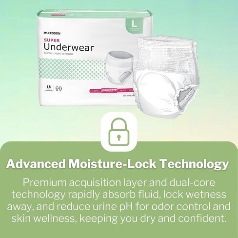 McKesson Super Underwear, Incontinence, Moderate Absorbency, Medium, 20 Count in Saudi Arabia