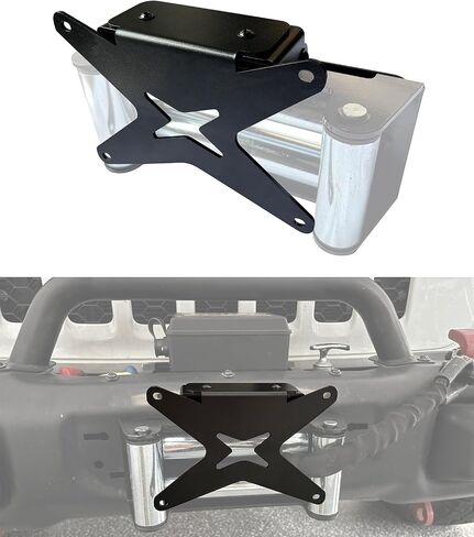 Flip-Up Winch License Plate Mount for All 10 inch Hawse Fairlead,Universal License Plate Bracket Front Bumper Compatible with Pickup Truck Off-Road Cars SUV Adjustable License Plate Holder in Kuwait