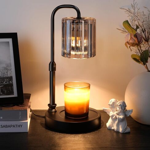 Candle Warmer Lamp with Dimmer, Adjustable Height Metal Candle Wax Warmer Warming Lamp 2/4/8H Timer for Scented Candles for HouseWarming Bedroom Home Decor Mom Women Men Family Christmas Gift in Saudi Arabia