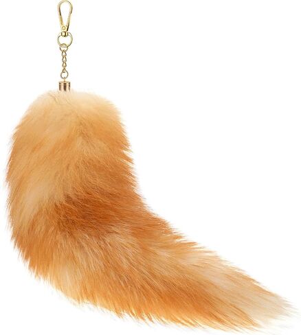 Sureio 3 Pcs Huge Fluffy Fur Fox Tail Keychain Faux Wolf Tail Cosplay Handbag Accessory Helloween Costume for Women Adult (Grey,white,black) in Saudi Arabia