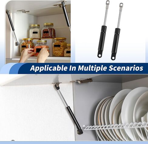 نوابض غازية 4 بوصة 5Ib/22N/2 كجم، دعامات غازية 4 بوصة، صندوق أدوات دعم الرفع الهيدروليكي، قطعتان، أسود in Kuwait