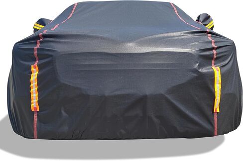 6 Layers Car Cover Waterproof All Weather Car Cover Waterproof All Weather, Outdoor Full Exterior Cover Rain Sun UV Snowproof Protection with Zipper Cotton for Sedan (196-210 inch) in Saudi Arabia