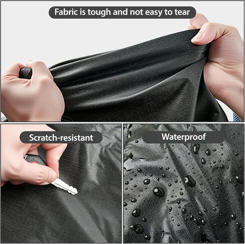 6 Layers Car Cover Waterproof All Weather Car Cover Waterproof All Weather, Outdoor Full Exterior Cover Rain Sun UV Snowproof Protection with Zipper Cotton for Sedan (196-210 inch) in Saudi Arabia