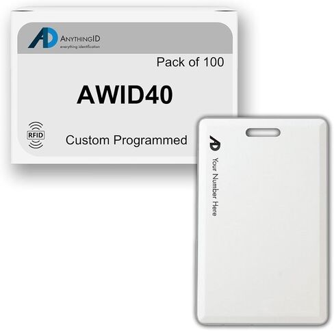 Custom Same Day 40 Bit Clamshell Cards Compatible with AWID40 125 kHz Proximity Readers (50 Pack) | Replaces HID 1326 ProxCard II - Choose Your Facility and Range in Saudi Arabia