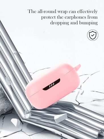 Case for JBL Live Pro 2 - True Wireless Noise Cancelling Earbuds,Soft Protective,Shockproof, BOVUGAC Silicone Case Cover with Keychain & Cleaning Kit & Lanyard-Black in Kuwait