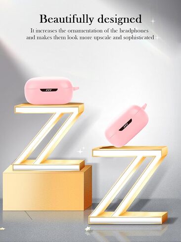 Case for JBL Live Pro 2 - True Wireless Noise Cancelling Earbuds,Soft Protective,Shockproof, BOVUGAC Silicone Case Cover with Keychain & Cleaning Kit & Lanyard-Black in Kuwait