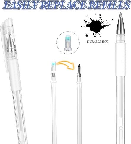 4 Pcs Brow Mapping Pen, Microblading Eyebrow Mapping Pen with 8 Replacement Refills, Eyebrow Marker Pens for women, Makeup Skin Tattoo Marker for Brow Lip Permanent Makeup(White) in Saudi Arabia