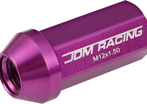 DNA MOTORING LN-ZTL-9019-15-RD 20Pcs M12 x 1.5 Close End Wheel Lug Nuts w/Deep Drive Extension Adapter, 25mm OD/50mm H, Red in Saudi Arabia
