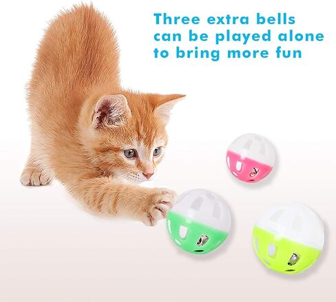 UPSKY Cat Toy Roller 3-Level Turntable Cat Toys with Six Colorful Balls in Saudi Arabia