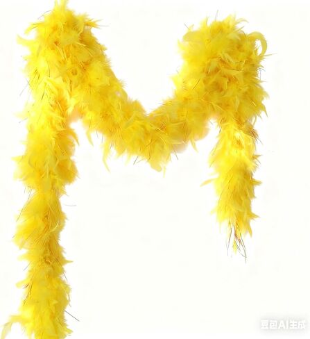 65G تركيا تشاندل ريشة بوا لحفلات الحفلات ، الهالوين ، الزفاف ، القطع المركزية ، الحفلات الموسيقية ، الأزياء ، فستان ، زخرفة المنزل (نيون أصفر) in Kuwait