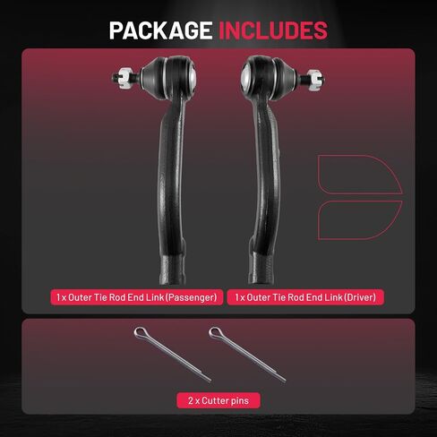 BDFHYK 2pcs Front Outer Tie Rod Ends Kit Compatible with Nissan 2009-2018 Maxima,2007-2015 Altima, 2009-2012 Murano Replacement for ES800357 ES800358 in Kuwait