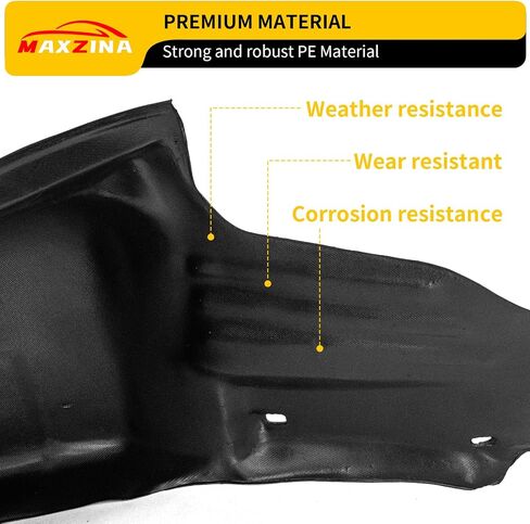 Rear Wheel Well Liners Compatible with 2021-2025 Ford F150 (Not for Raptor) Rear Wheel Arch Liners No Drilling Well Guards Tire Inner Fenders for 2024 F-150 Accessories (2PCS) in Saudi Arabia
