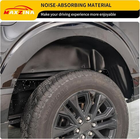 Rear Wheel Well Liners Compatible with 2021-2025 Ford F150 (Not for Raptor) Rear Wheel Arch Liners No Drilling Well Guards Tire Inner Fenders for 2024 F-150 Accessories (2PCS) in Saudi Arabia