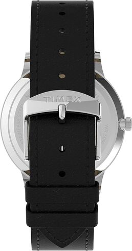 Timex Men's Waterbury Classic 40mm Watch - Brown Strap Black Dial Stainless Steel Case in Saudi Arabia