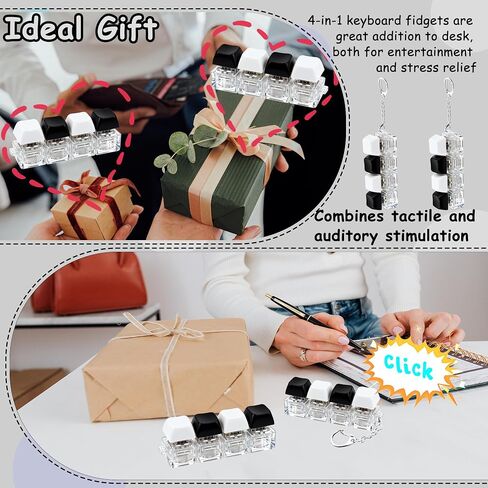 2 PCS لوحة مفاتيح تململ لعبة ، لوحة مفاتيح لوحة المفاتيح 4-في 1 لوحة مفاتيح إزالة الضغط على الزر نرة الزعزان ، هدايا تململ تخفيف الإجهاد للبالغين لضغوط الإغاثة (الأرجواني) in Kuwait